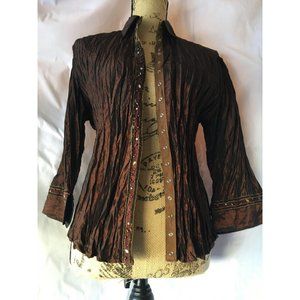 Pleated | Crinkle-Styled Blouse | Size M